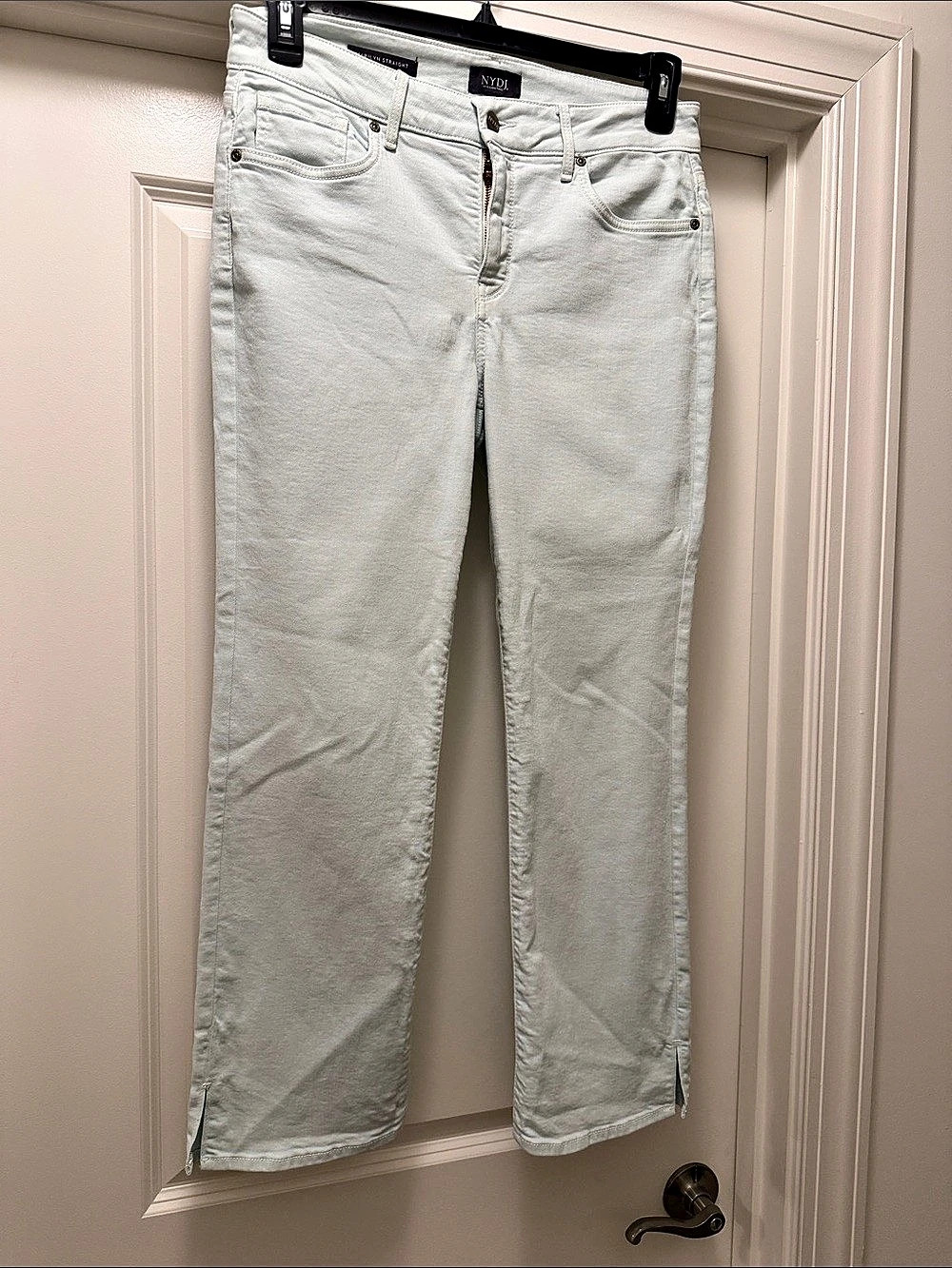 NYDJ Marilyn Straight Leg Jeans in Green Size 8